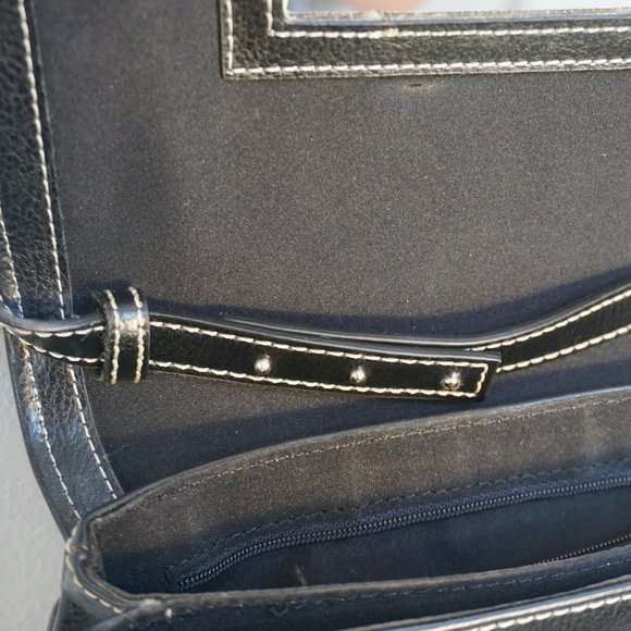 💚 VINTAGE LIZ CLAIBORNE Black Mini Crossbody Bag (OS) - Picture 11 of 15